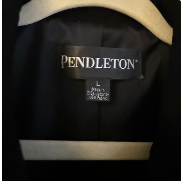 Pendleton Duster Length Southwest Patterned Virgin Wool Coat Women's Sz. L - Picture 6 of 10